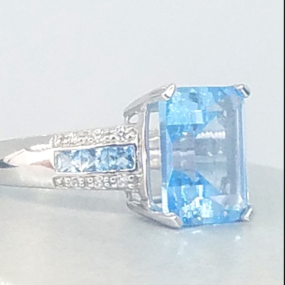 📌SOLD📌 AQUAMARINE SILVER RING - Picture 12 of 12